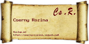 Cserny Rozina névjegykártya