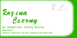 rozina cserny business card
